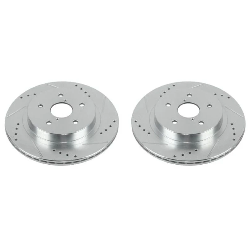 Power Stop Rear Evolution Drilled & Slotted Rotors - Pair for 15-18 Subaru Legacy