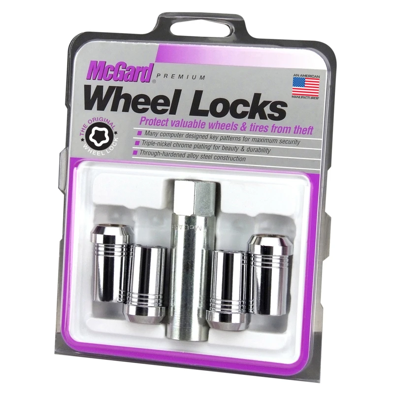 mcgard_25115-679400ae50a15 McGard Wheel Lock Nut Set - 4pk. (Tuner / Cone Seat) M14X1.5 / 22mm Hex / 1.648in. Length - Chrome