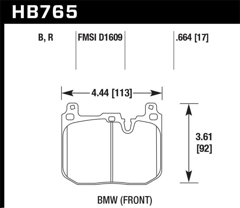 Hawk 14-15 BMW 228i/Xi HPS 5.0 Vordere Bremsbeläge