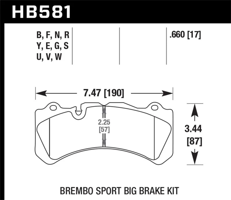 Hawk 17-18 Volvo S60 2.0L Polestar Vordere ER-1 Bremse Pads