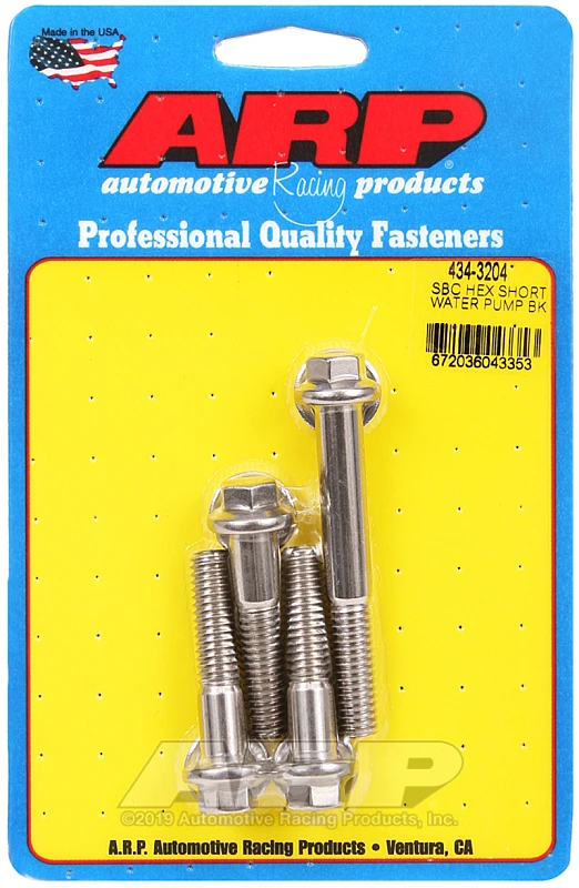 ARP SB Chevy Hex Short Water Pump Bolt Kit for Small Block Chevy