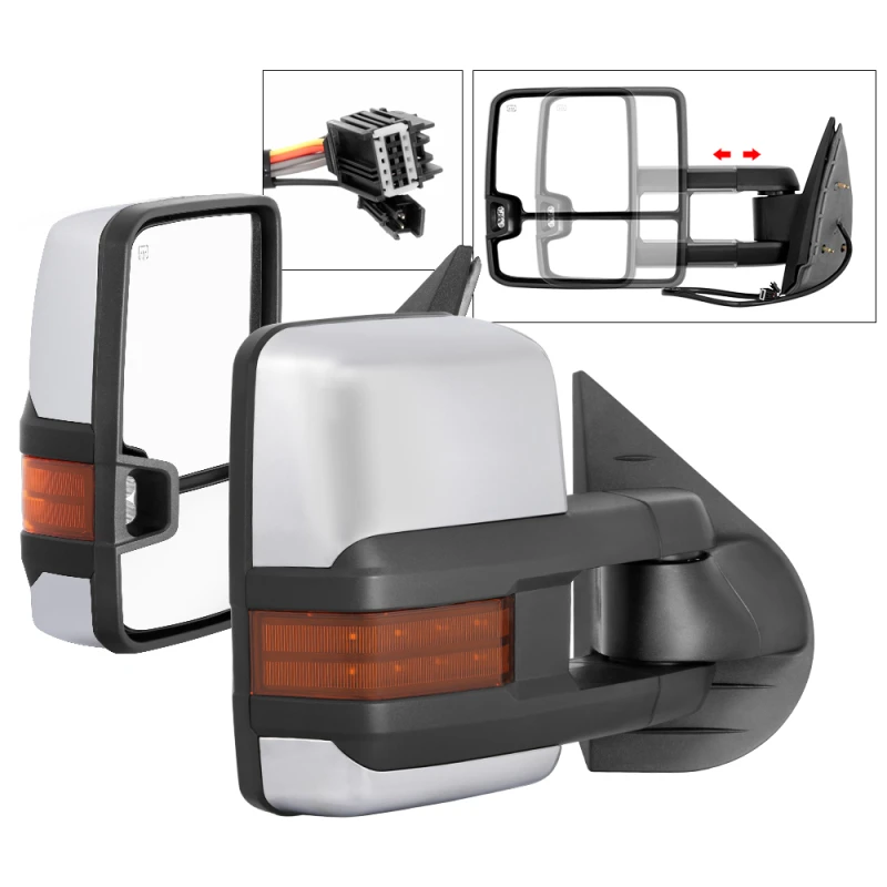 spyder_9936760-6794b97e9c5fd xTune Chevy Silverado 07-13 Heated Amber LED Signal Mirrors Chrome MIR-CSIL07S-G3C-PWH-AM-SET