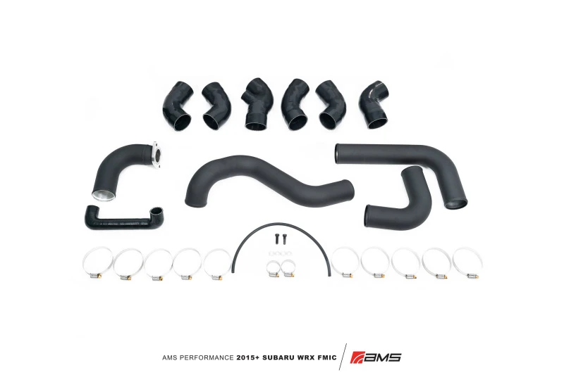AMS Performance Frontmontage-Ladeluftkühler-Kit mit Stoßfängerträger für 2015+ Subaru WRX FA20