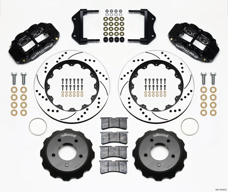 Wilwood Narrow Superlite 6R Vordere Hut Kit 14,00 Zoll Bohrungen 84-87 Corvette C4