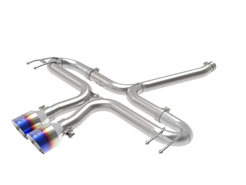 aFe Takeda 2-1/2 Zoll 304 SS Axle-Back Exhaust mit Blue Flame Tips 17-20 Honda Civic Sport L4-1.5L (t)