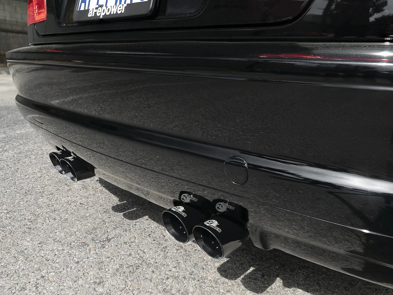 aFe MACH ForceXP 2.5 IN 304 Stainless Steel Cat-Back Exhaust System w/ Black Tips 01-06 BMW M3 (E46)
