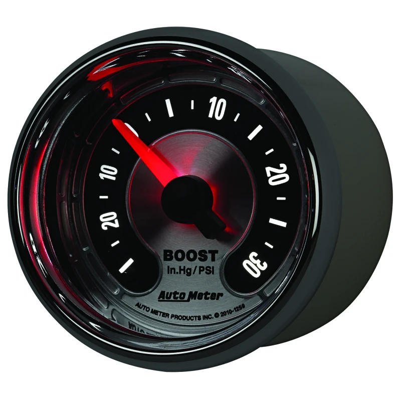 Autometer American Muscle 52mm Full Sweep Electric 30 In Hg.-Vac/30PSI Boost Vacuum Gauge