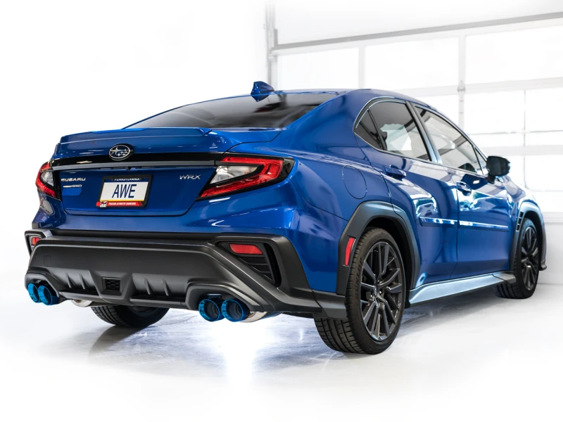 AWE Tuning 22-26 Subaru WRX Touring Edition Exhaust - Vapor Blue Tips