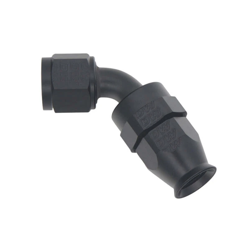 DeatschWerks 8 AN Weibliche Flare-Schwenk-60-Grad-Schlauch-Ende PTFE - eloxiert matt schwarz