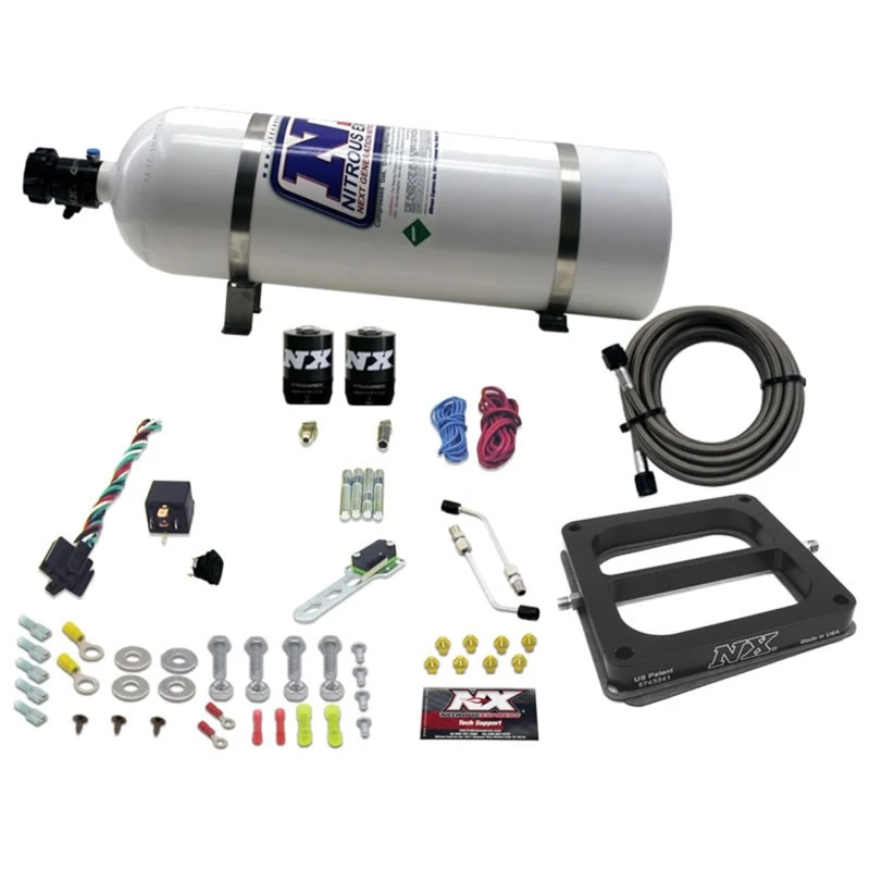 Nitrous Express Dom/Alkohol Nitrous Kit (100-500PS) mit 15lb Flasche