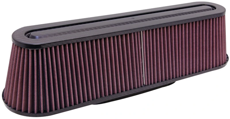 K&N Filter Universaler Luftfilter Carbon Fiber Top/Base Oval FLG. (8-3/4 x 3-1/4) 4-5/8H