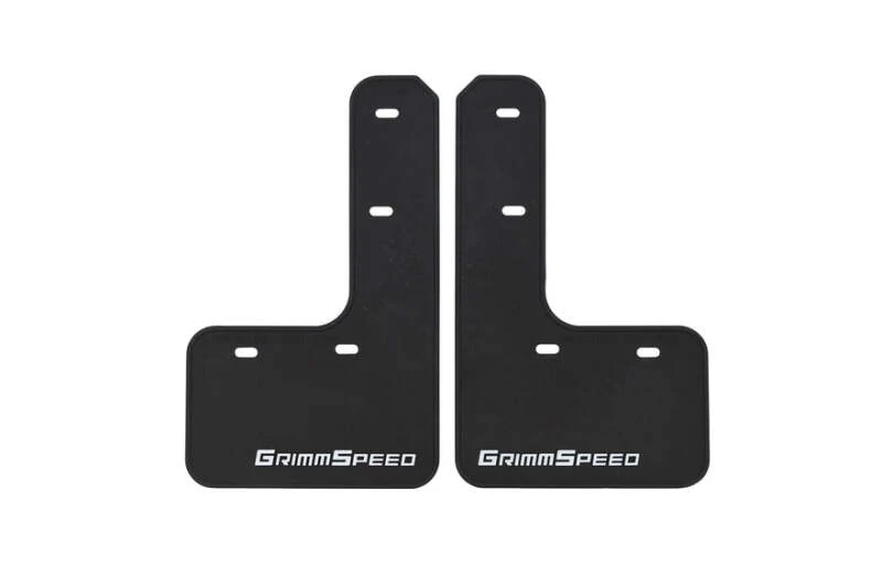 Grimmspeed 15-21 Subaru WRX/STI Mudflaps - Black w/ Red Lettering