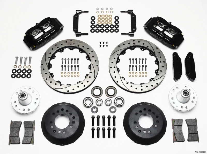 Wilwood Narrow Superlite 6R Vorderrad-Nabe-Kit 12,88 Zoll gebohrt 1970-1973 Mustang-Scheiben-Spindel