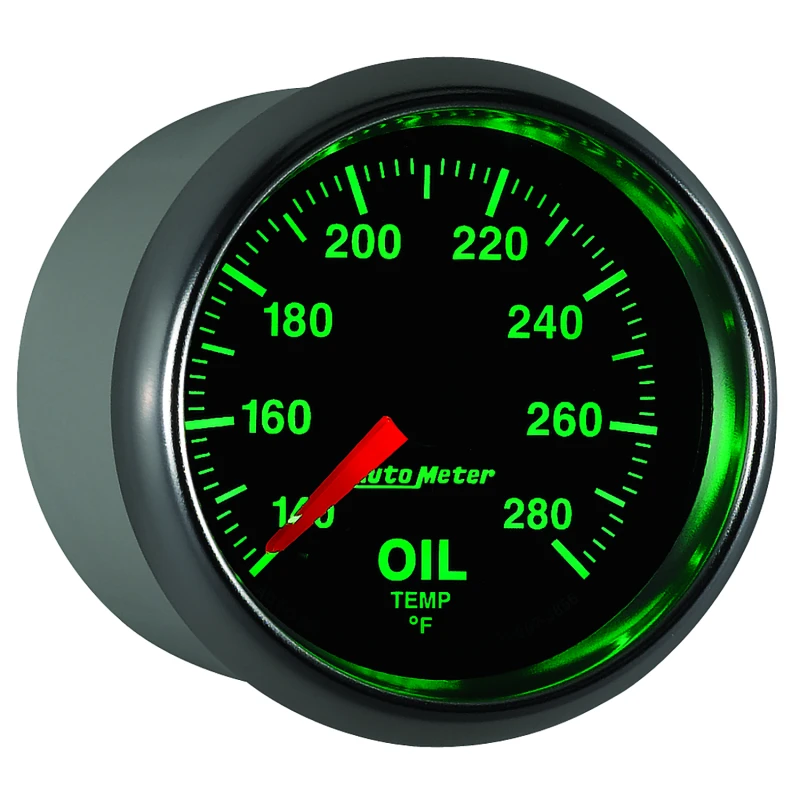 Autometer GS Series 2-1/16in Oil Temperature Gauge 140-280 Degrees Electric Full Sweep