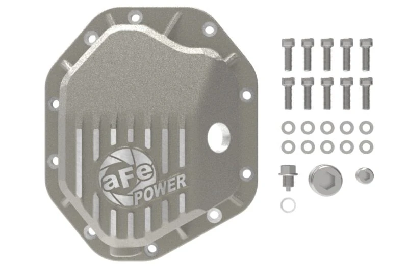 aFe 19-25 GM Trucks Front Diff Cover - Raw w/ Machined Fins