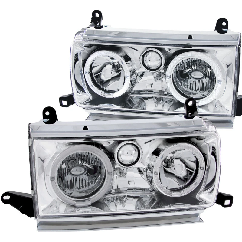 ANZO 1991-1994 Toyota Land Cruiser Kristall-Scheinwerfer mit Halo-Chrom