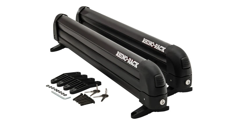 Rhino-Rack Universal Ski/Snowboard-Träger - Passt für 6 Paar Skier oder 4 Snowboards - Schwarz