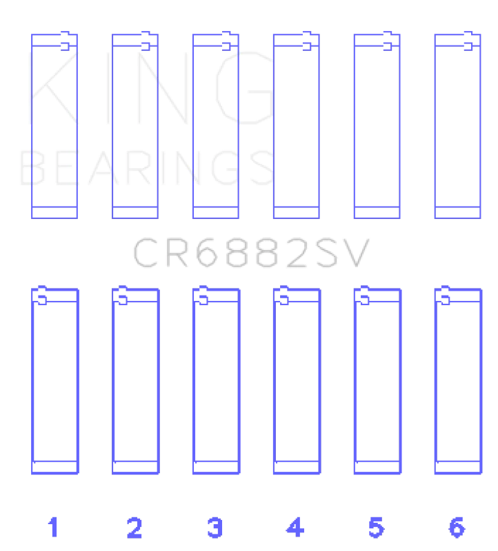 King Engine Bearings Audi ABS, CDTA, CKVC, CEZA Sputter Replacement Bearing Set