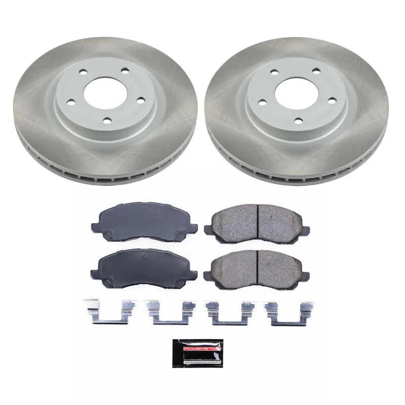 Power Stop Front Semi-Coated Rotor Kit for 11-20 Mitsubishi Outlander Sport