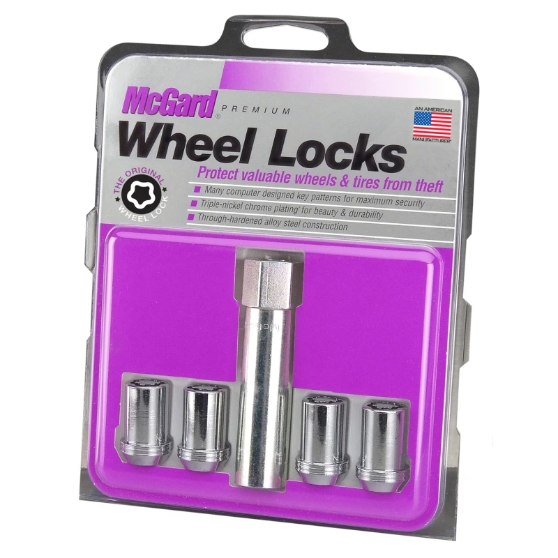 mcgard_25254-6793ffe1d5f5b McGard Wheel Lock Nut Set - 4pk. (Tuner / Cone Seat) M12X1.25 / 13/16 Hex / 1.24in. Length - Chrome