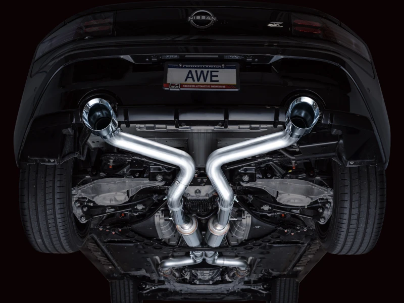 AWE 2023 Nissan Z RZ34 RWD Track Edition Catback Abgasanlage mit Chrom-Silber-Spitzen