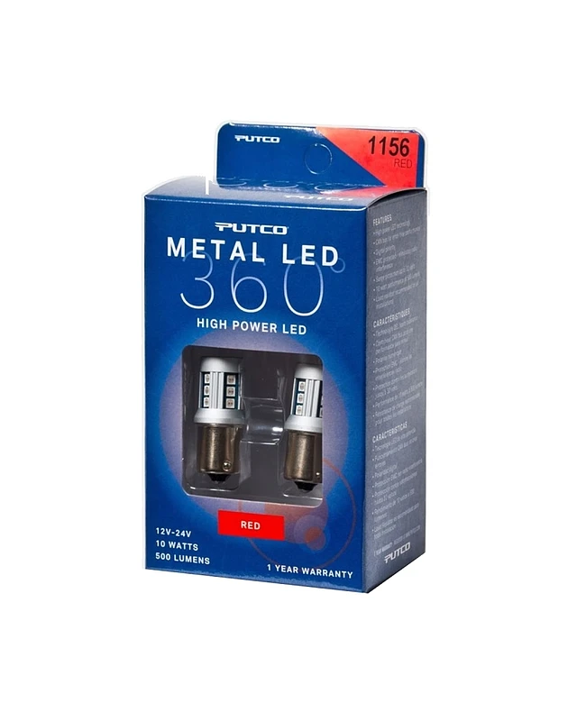 Putco 1156 - Rotes Metall 360 LED