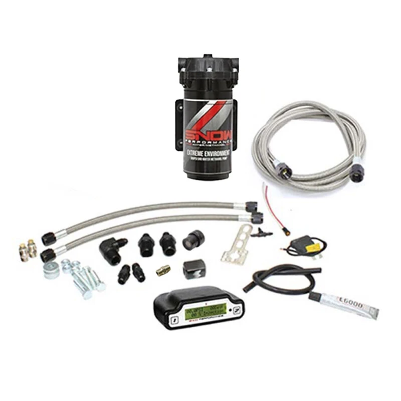 Snow Performance Stg 3 Boost Cooler EFI 2D MAP Prog Water Injection Kit (SS Brded Line/4AN) w/o Tank