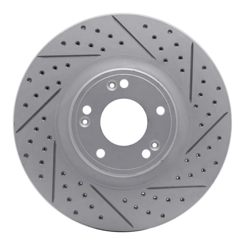 DFC 09-14 Hyundai Genesis Sedan Front Right Drilled & Slotted Geoperformance Rotor