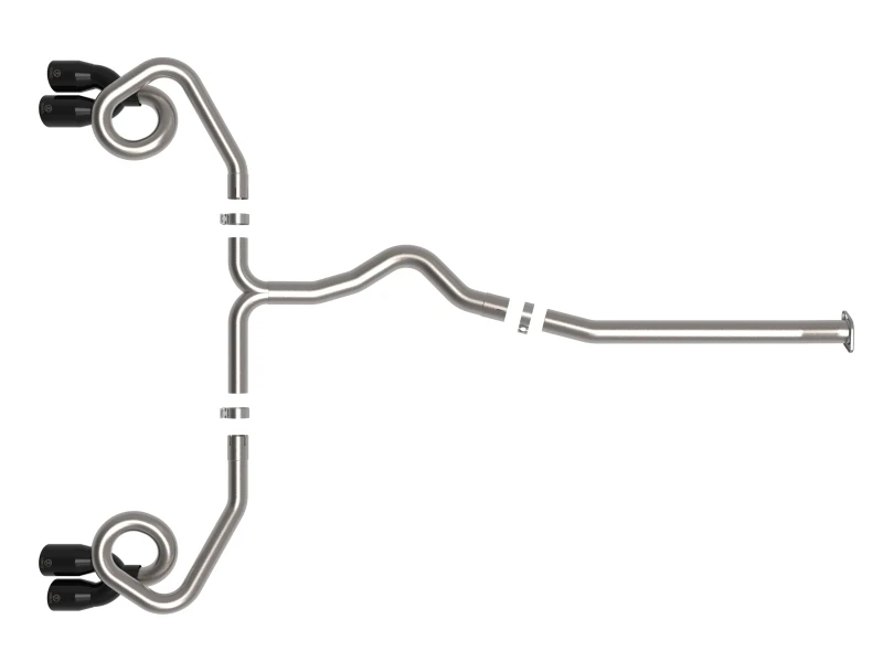 aFe POWER Takeda 3 Zoll auf 2-1/2 Zoll 304 SS Kat-Back Auspuffanlage mit schwarzen Endrohren für 22-23 Subaru WRX H4-2.4L (t)