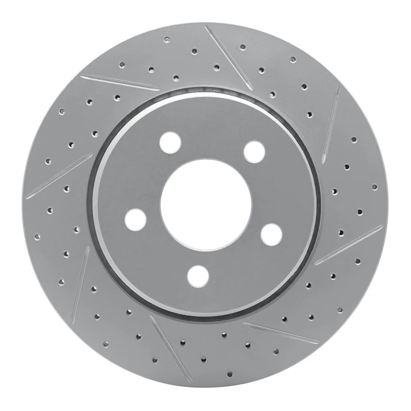 DFC 07-12 Dodge Nitro Front Right Drilled & Slotted Geoperformance Rotor