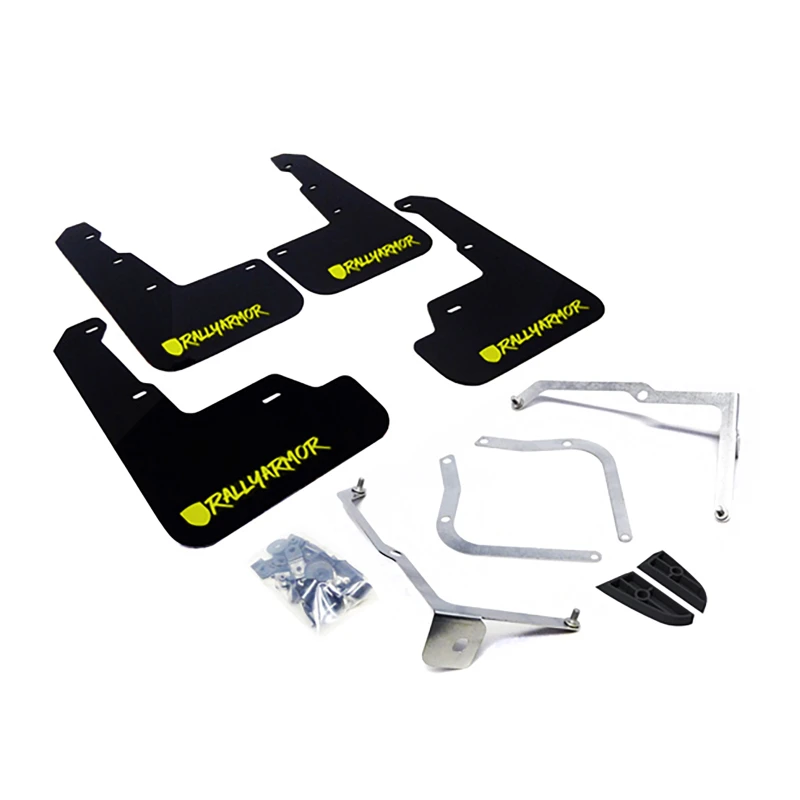 Rally Armor Schwarz Mud Flap Grün Veränderter Font-Logo für 15-21 Subaru WRX/STI