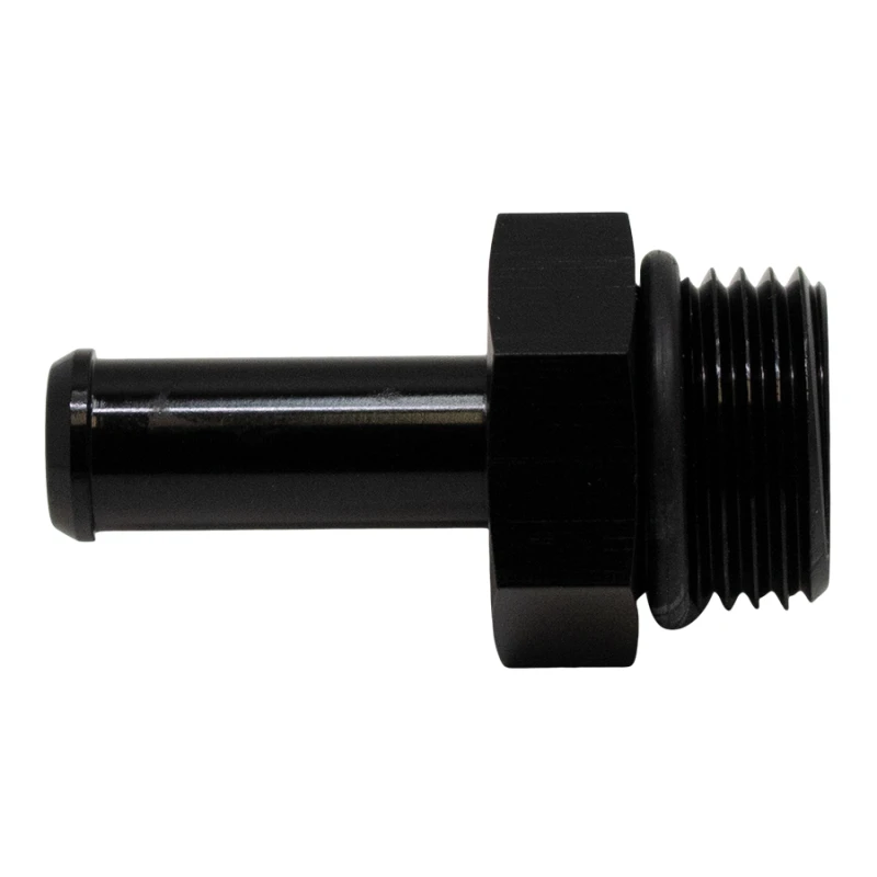 DeatschWerks 8AN ORB-Männlich auf 3/8 Zoll-Männlich-Barb-Fitting (inkl. O-Ring) - eloxiert matt schwarz