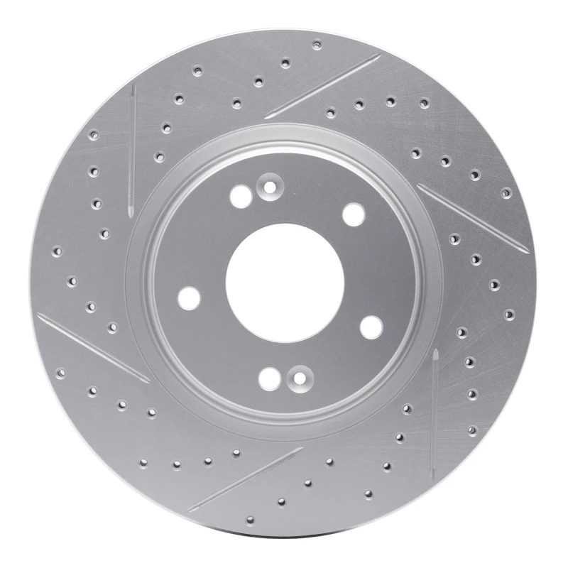 DFC 15-26 Hyundai Kona Ev Front Left Drilled & Slotted Geoperformance Rotor