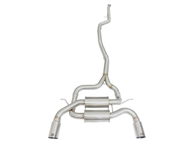 aFe MACHForce XP SS-304 Polierte Spitze 2,5 Zoll Durchmesser Kat Abgasanlage 12-14 BMW 335i (F30) 3,0L (t)