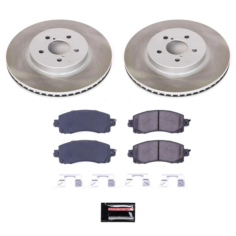 Power Stop Front Semi-Coated Rotor Kit for 17-22 Subaru Impreza