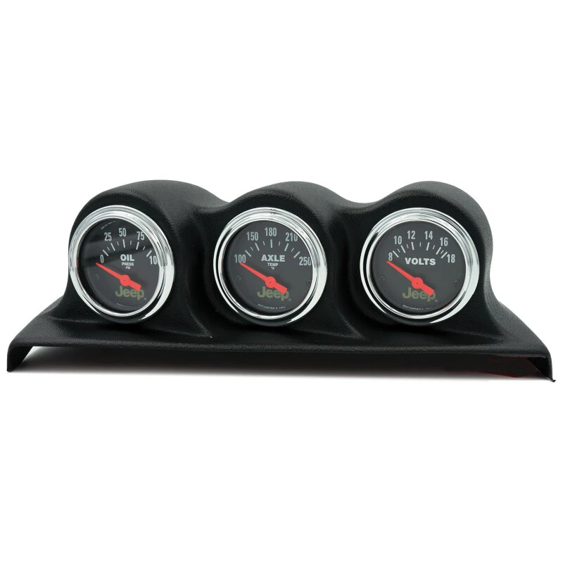 Autometer 07-10 Jeep Wrangler JK Öl-PSI/Achsen-Temperatur/Volt 3-Teiliges Instrumenten-Kit