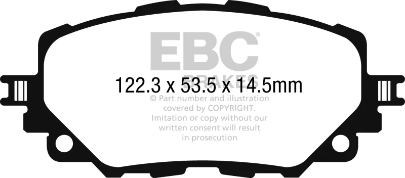 EBC Yellowstuff Bremsbeläge vorne für 2015+ Mazda Miata MX-5 2.0