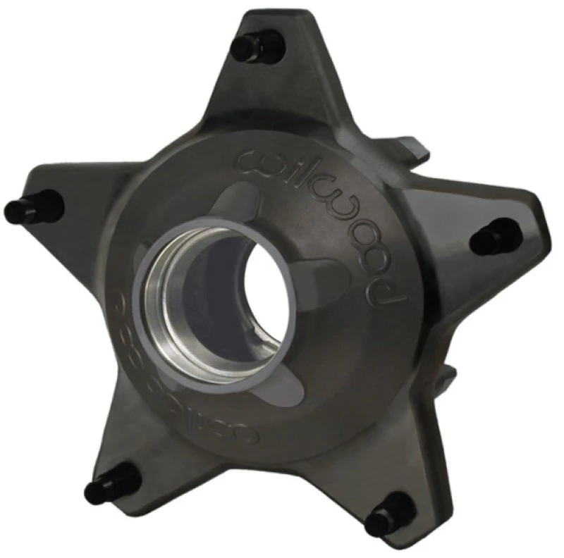 Wilwood Hub-Starlite 55 Vorne mit Snap-Cap Std. Offset 5/8 C Studs-Schwarz