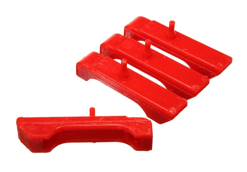 Energy Suspension GM SBC Rote Radiator-Isolator-Pad-Set - 3 Reihe
