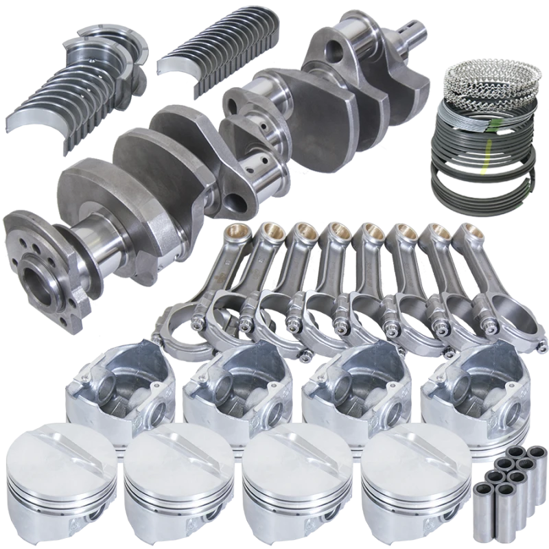 Eagle Chevy 350 1 Pc Rear Seal 4,03 Zoll Bohrung 3,75 Zoll Hub + 0,030 Zoll Rotating Assembly Kit 5140 Stahl