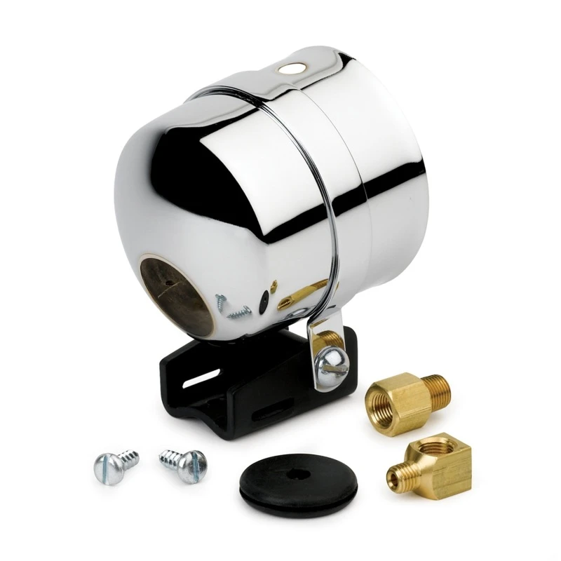 Autometer 2-5/8-Zoll-Sockelhalterung mit Chrom-Tasse für mechanisches Flüssigkeitsfüll-Gauge