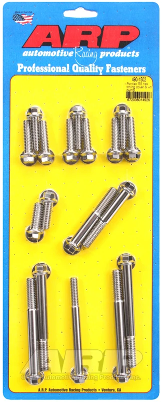 ARP Polierter Hex-Zeitdeckel und Wasserpumpe für Pontiac SS