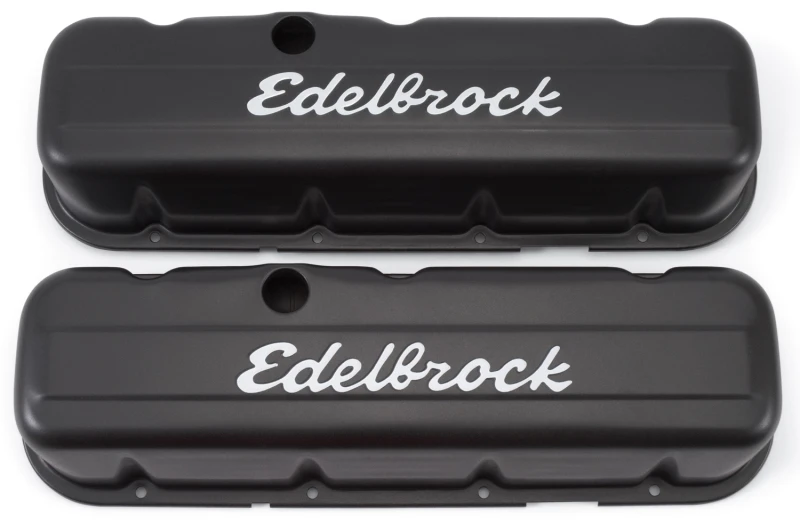 Edelbrock Ventildeckel Signature Series Chevrolet 1965 und später 396-502 V8 Hoch Schwarz