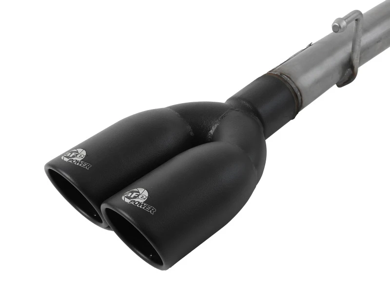 aFe Gemini XV 3in 304 SS Kat-Auspuffanlage mit Cutout 19-21 GM Silverado/Sierra 1500 V8- mit schwarzen Endrohren