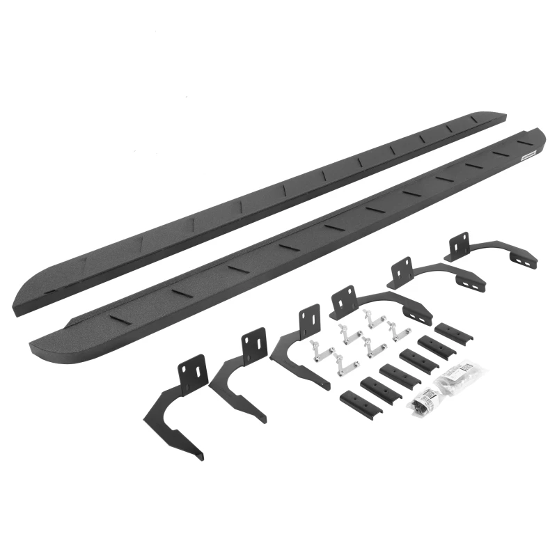 Go Rhino 09-14 Ram 1500 QC (ohne Rbl TRX Clsc) RB10 Slim Laufbretter Kit (mit Halterungen) - Bedliner Ct