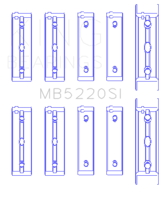 King Engine Bearings Subaru Ej20/Ej22/Ej25 (Incl. Turbo) (Size +0.50mm) Main Bearing Set