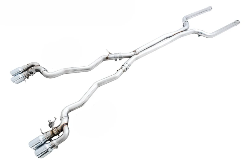 AWE Tuning 18-19 BMW M5 (F90) 4.4T AWD SwitchPath Kat-Endschalldämpfer - Chrom-Silber-Tipps