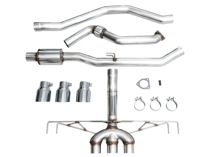 AWE Tuning 2023 Honda Civic Type R FL5 Track Edition Auspuff mit dreifachen Chrom-Silber-Tipps