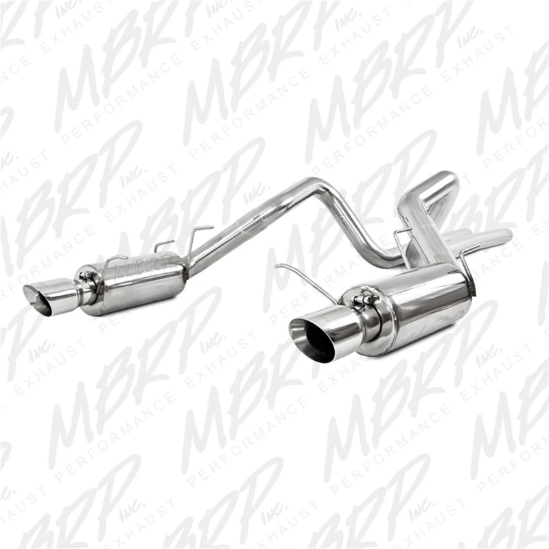 MBRP 11-14 Ford Mustang GT 5.0L Dual Split Rear Street Version T409 3in Kat-Abgasanlage