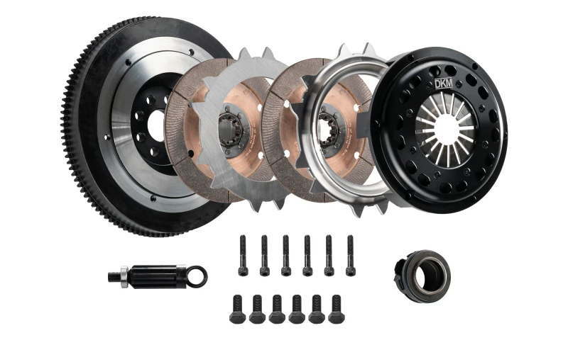 DKM Kupplung 01-06 Mini Cooper/S R53 184mm Keramik-Twin-Disc-MR-Kupplung mit Schwungrad (750 ft/lbs Drehmoment)